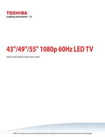 Toshiba 43L310U TV Operating Manual